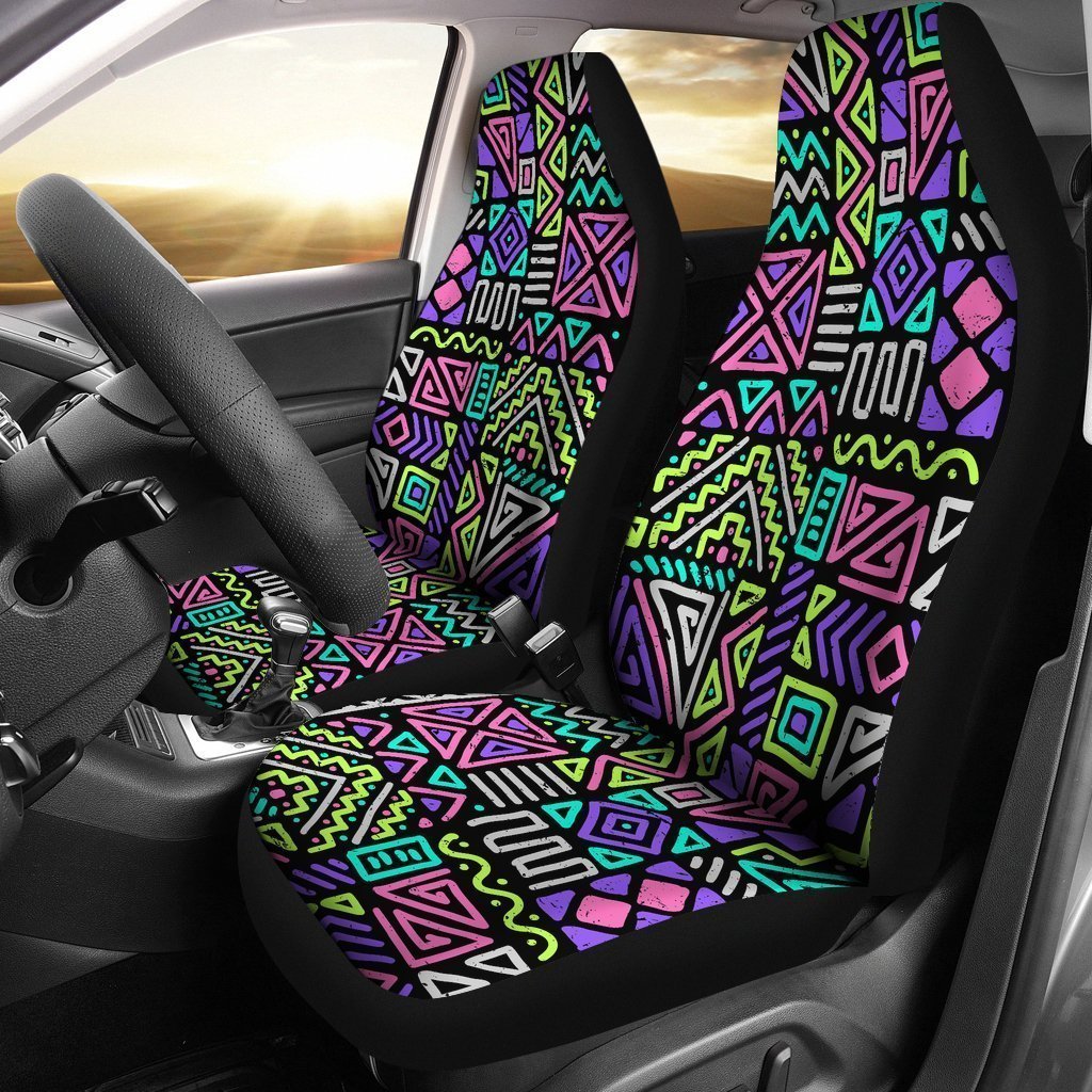 Neon Native Aztec Pattern Print Universal Fit Car Seat Covers