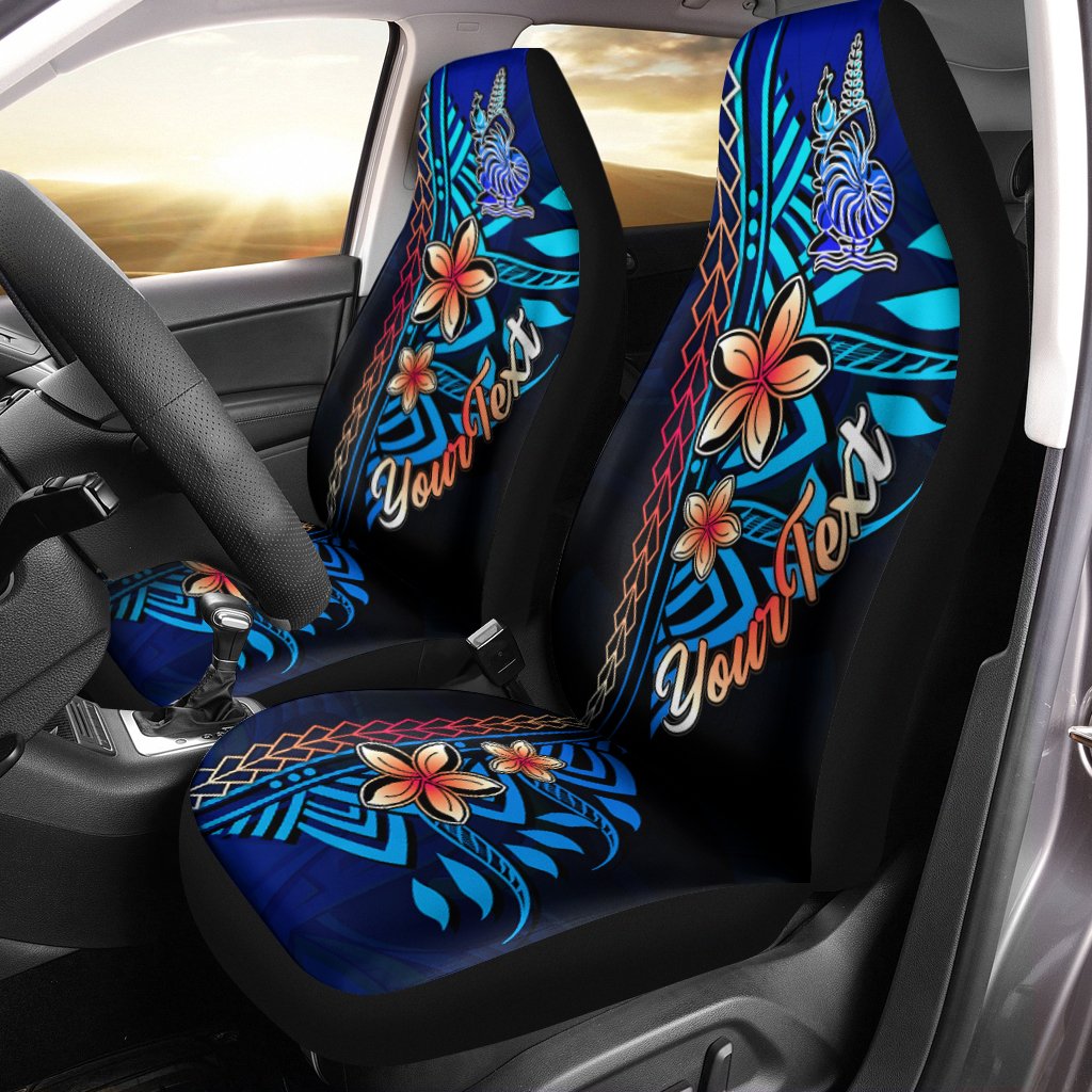 New Caledonia Personalised Car Seat Covers Vintage Tribal Mountain