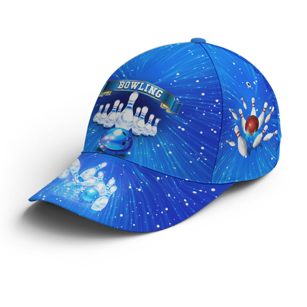 Bowling Vector Art Blue Baseball Cap Coolspod