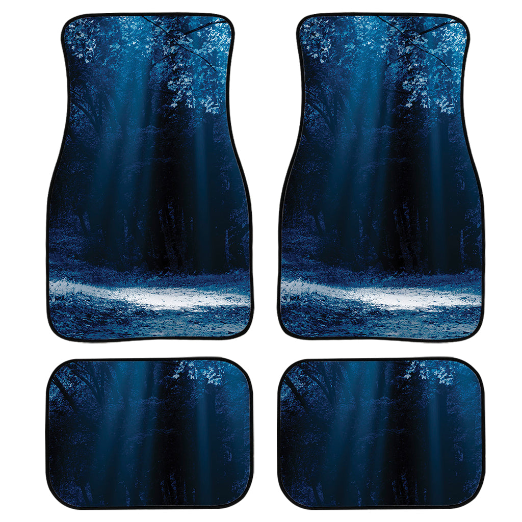 Night Forest And Moonlight Print Front And Back Car Floor Mats/ Front Car Mat