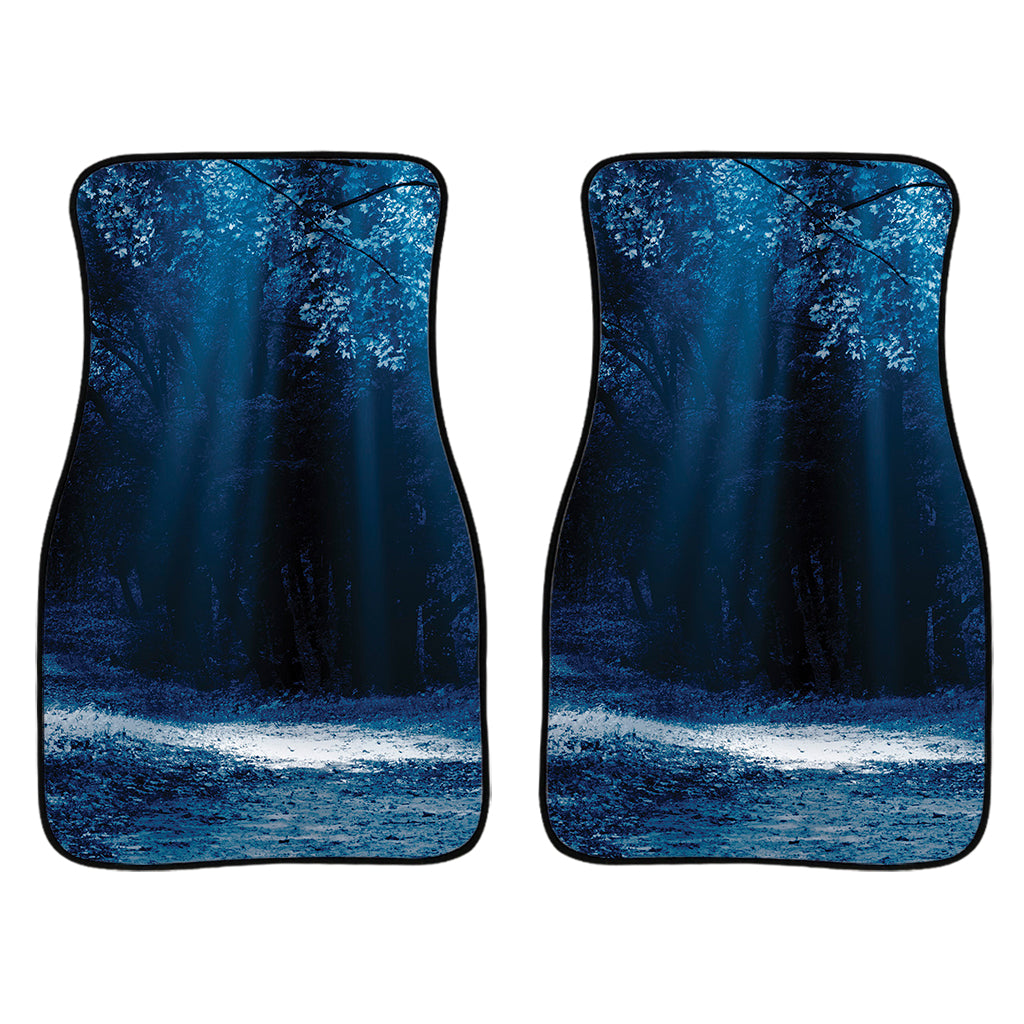 Night Forest And Moonlight Print Front And Back Car Floor Mats/ Front Car Mat
