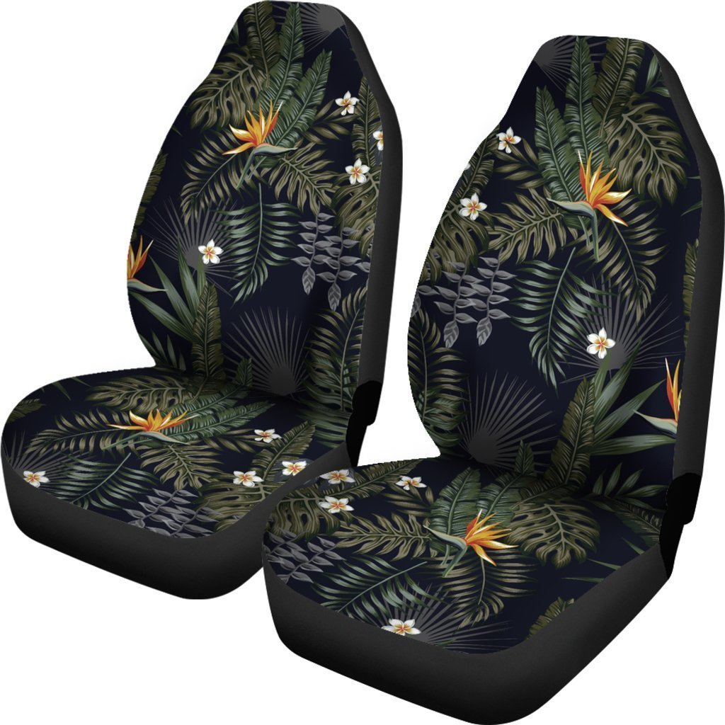 Night Tropical Hawaii Pattern Print On Front Car Seat Covers