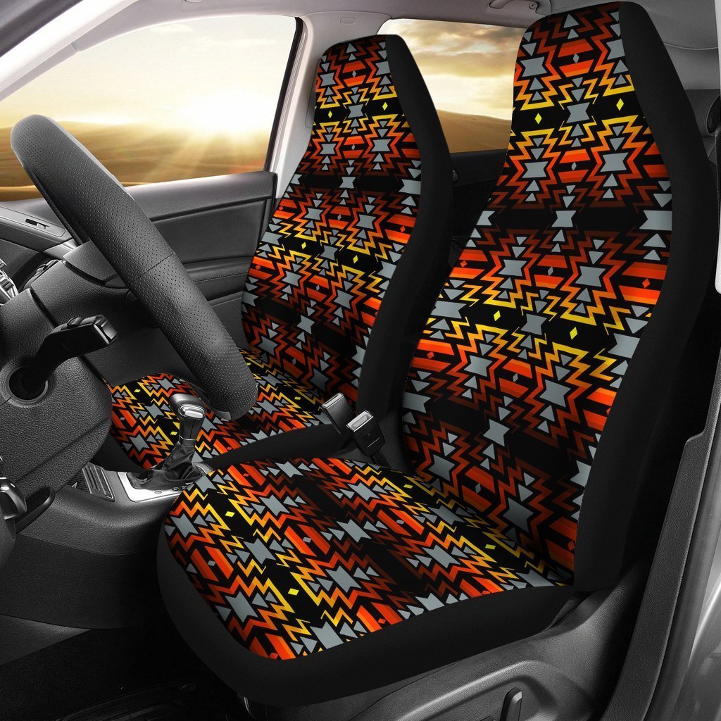 Orange Aztec Native American Universal Fit Car Seat Covers