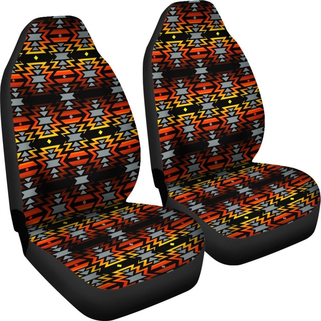 Orange Aztec Native American Universal Fit Car Seat Covers