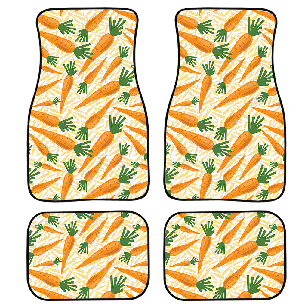 Orange Carrot Pattern Print Front And Back Car Floor Mats/ Front Car Mat