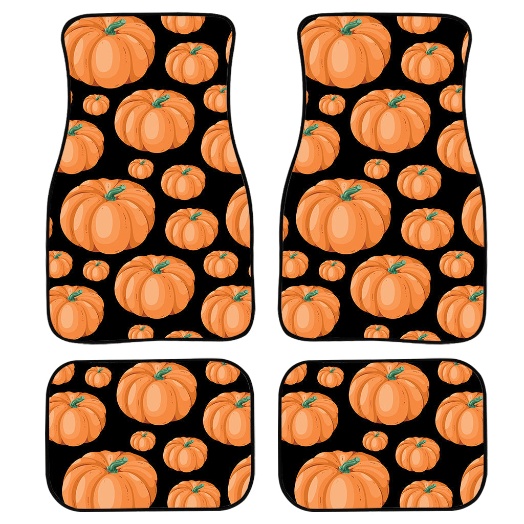 Orange Pumpkin Pattern Print Front And Back Car Floor Mats/ Front Car Mat