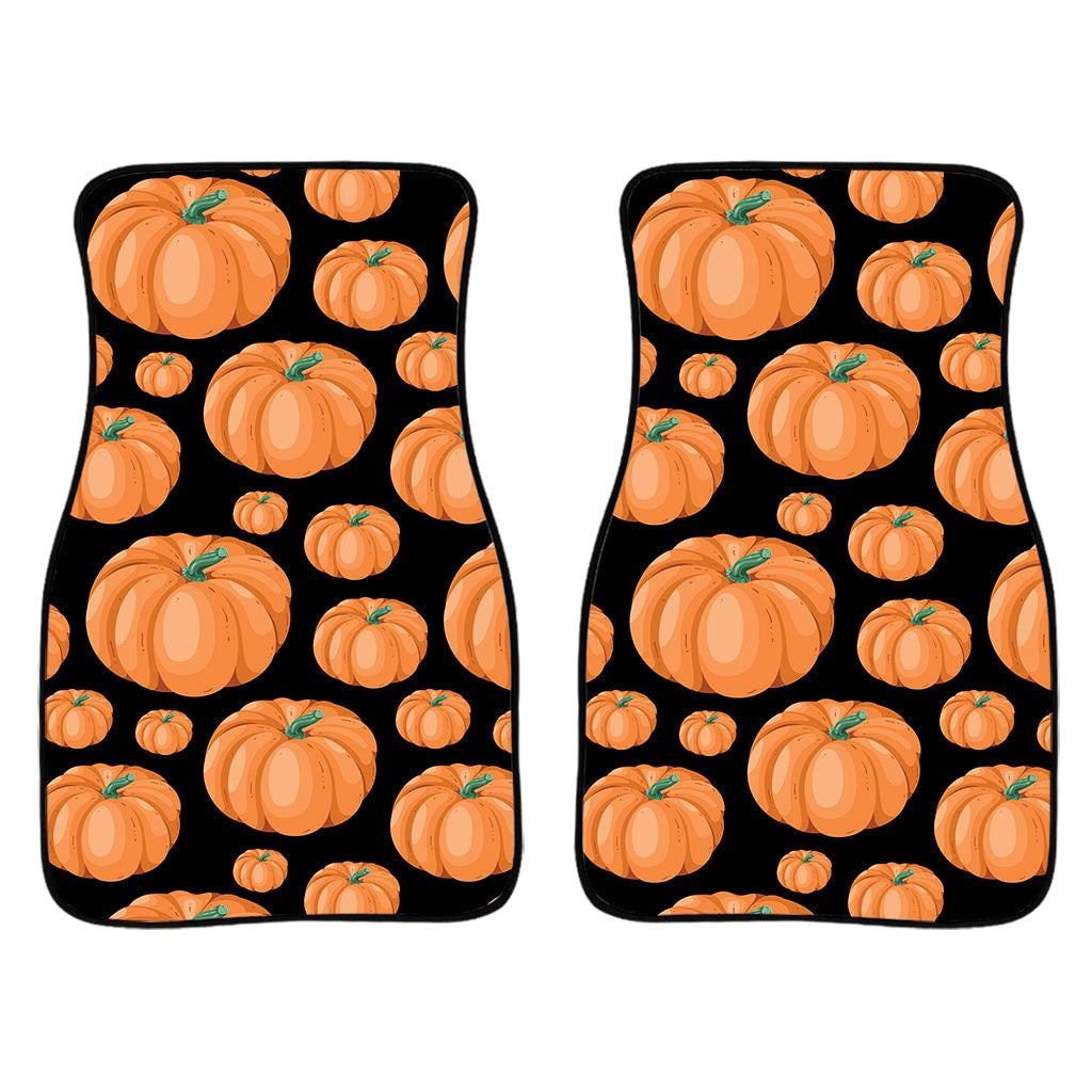 Orange Pumpkin Pattern Print Front And Back Car Floor Mats/ Front Car Mat
