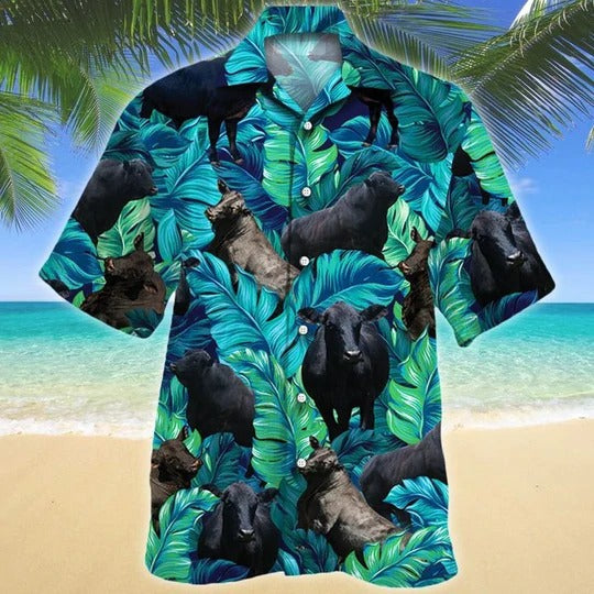Brangus Cattle Lovers Hawaiian Shirt/ Unisex Print Aloha Short Sleeve Casual Shirt