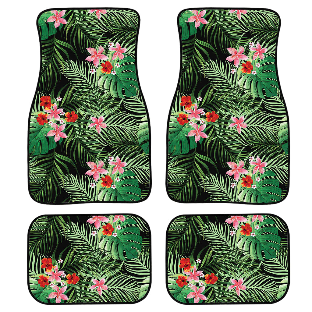 Palm Hawaiian Tropical Pattern Print Front And Back Car Floor Mats/ Front Car Mat