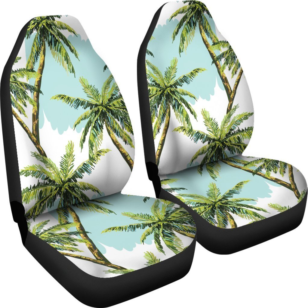 Cool Seat Cover For A Car/ Palm Tree Tropical Pattern Print Universal Fit Car Seat Covers