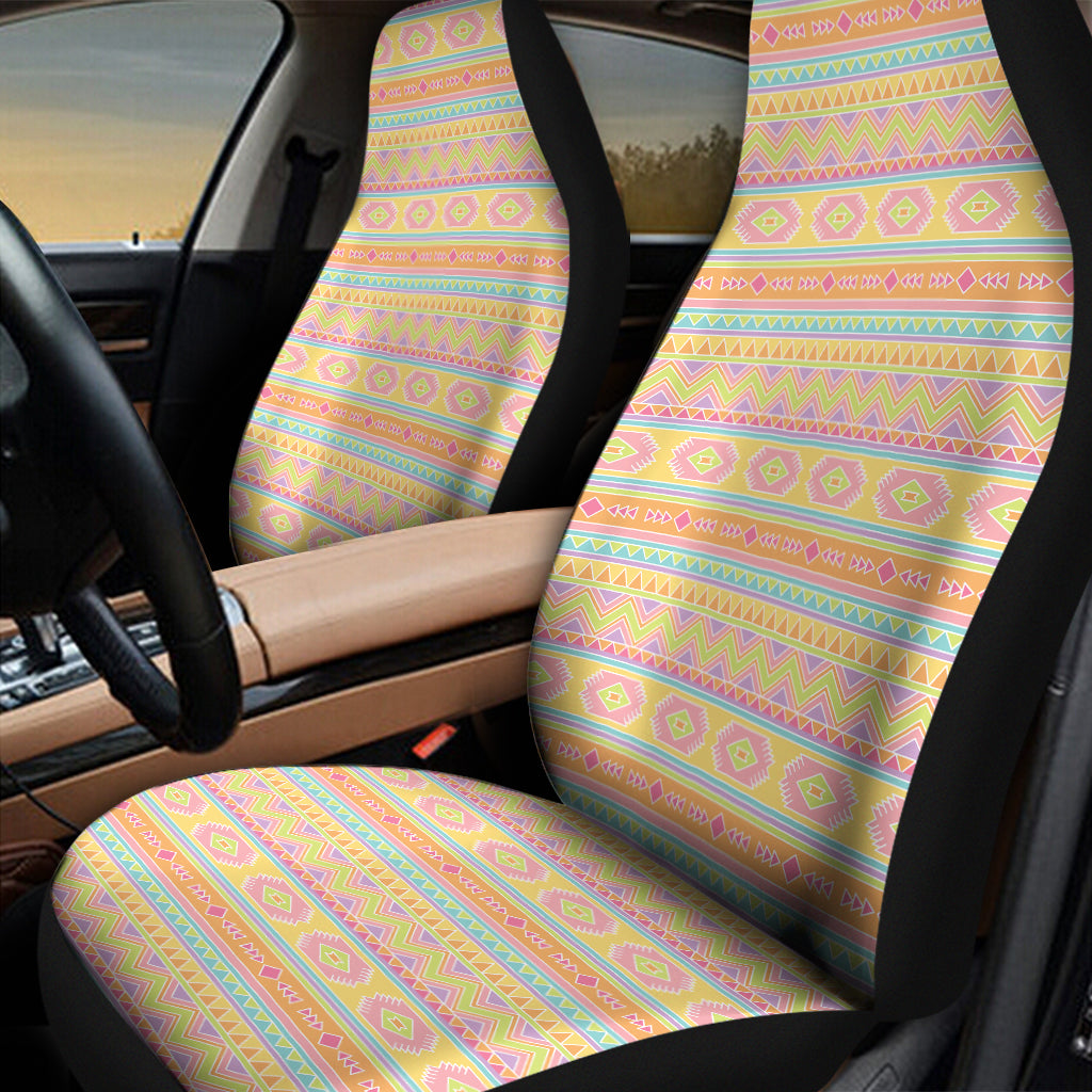 Pastel Aztec Tribal Pattern Print Universal Fit Car Seat Covers