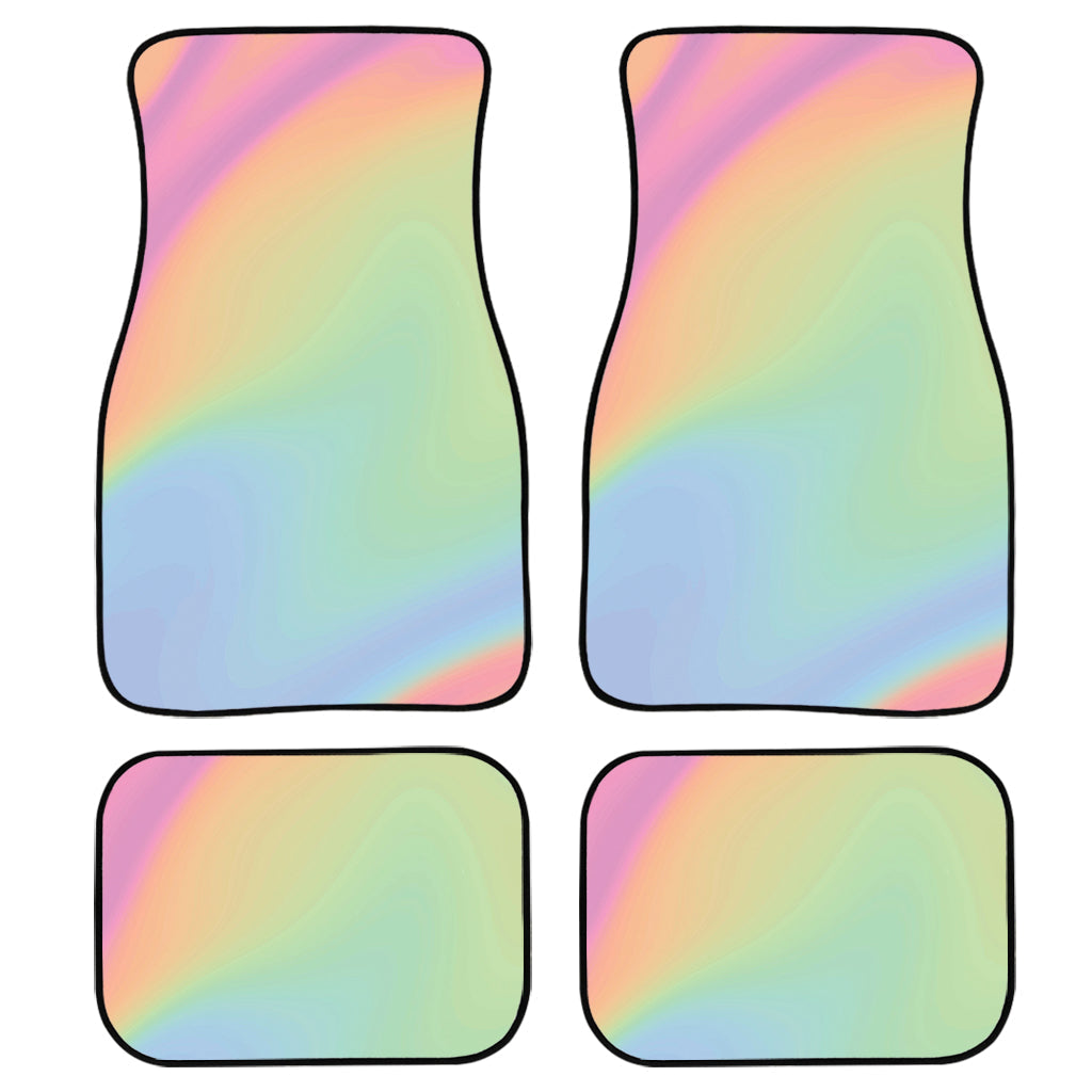 Pastel Holographic Print Front And Back Car Floor Mats/ Front Car Mat
