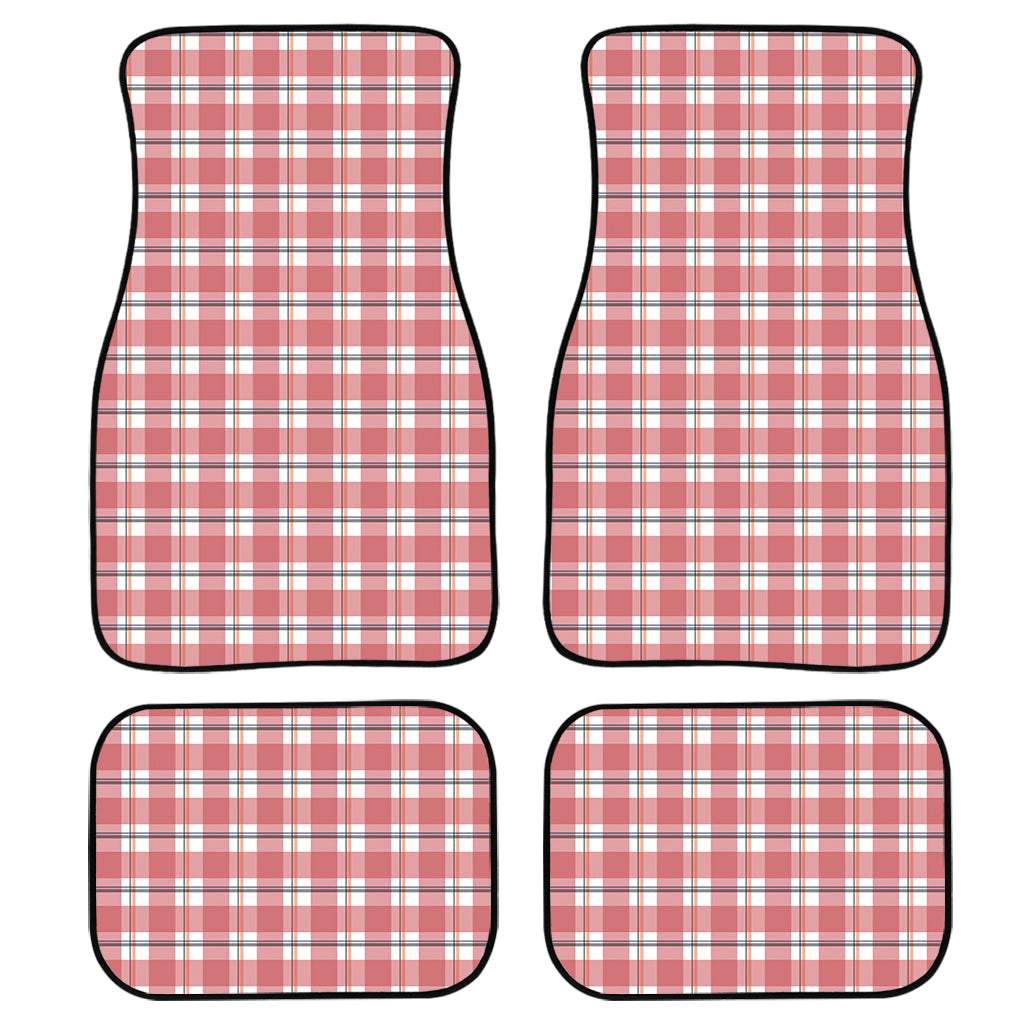 Pastel Madras Pattern Print Front And Back Car Floor Mats/ Front Car Mat