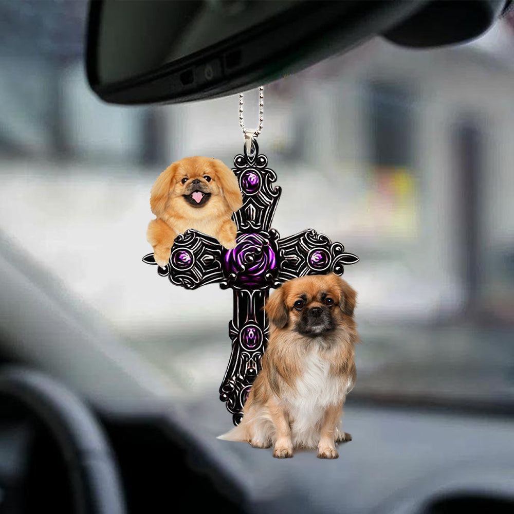 Pekingese Pray For God Car Hanging Ornament Dog Pray For God Ornament Coolspod