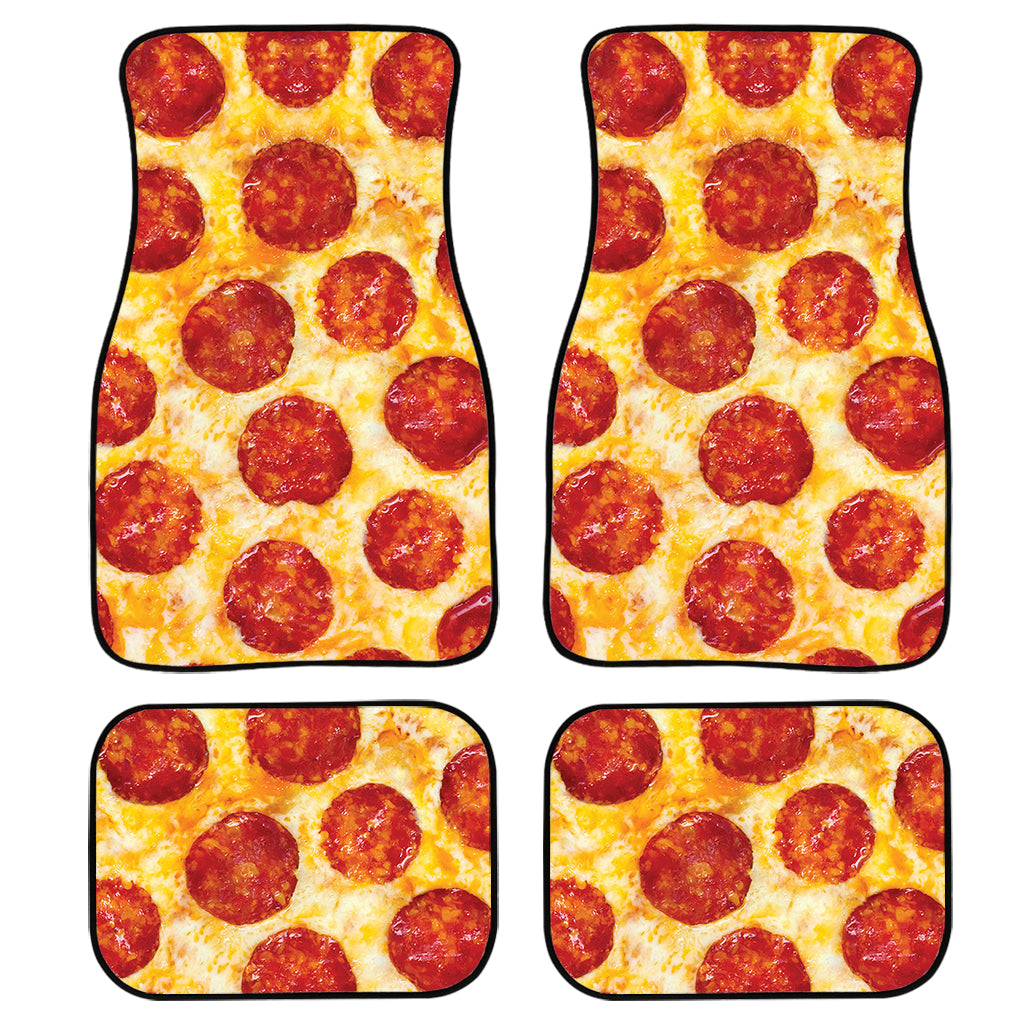 Pepperoni Pizza Print Front And Back Car Floor Mats/ Front Car Mat