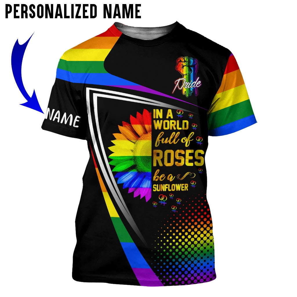 Custom Pride Shirt For Gay Men/ Sunflower Pride T Shirt For Pride Month/ Lesbian Pride Shirt