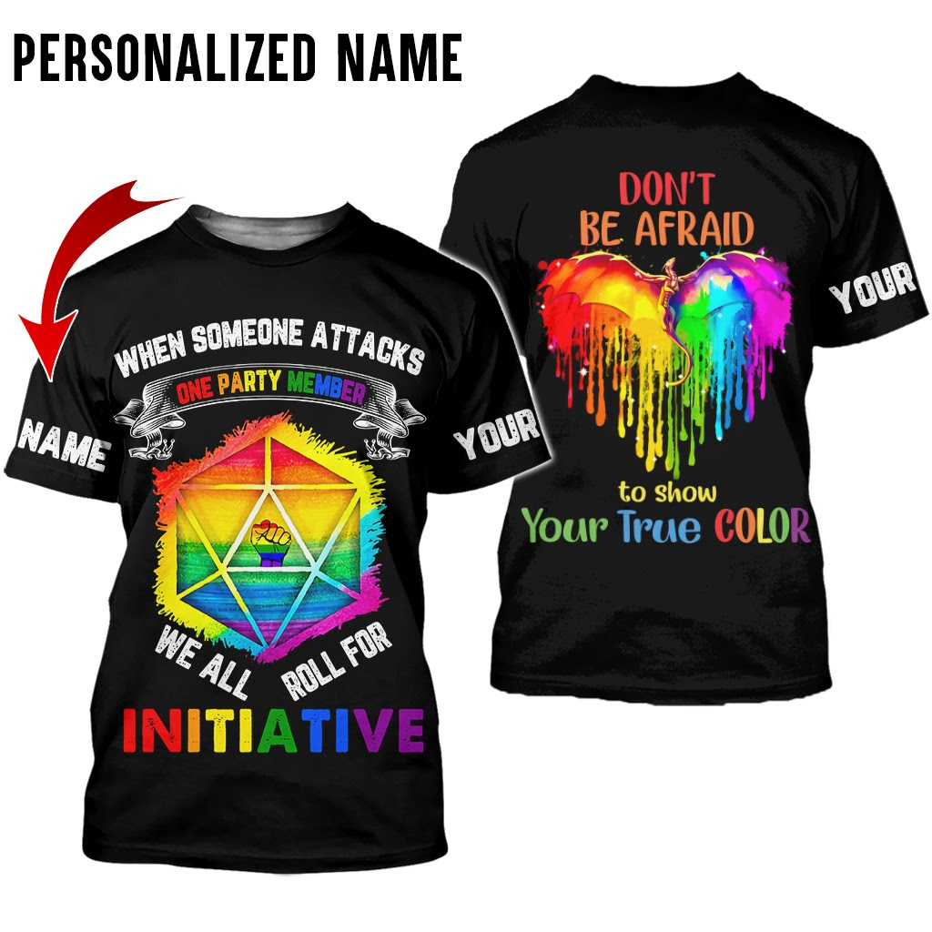 LGBT Shirt When Someone Attacks One Party Member We Roll For Initiative/ Ally Shirt/ Support LGBT Shirt