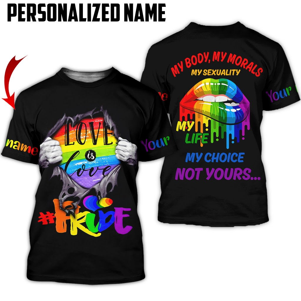 Personalized With Name Shirt My Body My Morals/ My Sexuality/ Gift For Gay Man