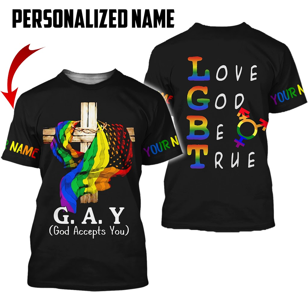 Personalized Gay Pride Shirt God Accepts Your/ Gay Shirt/ Gift For Gay Pride Month