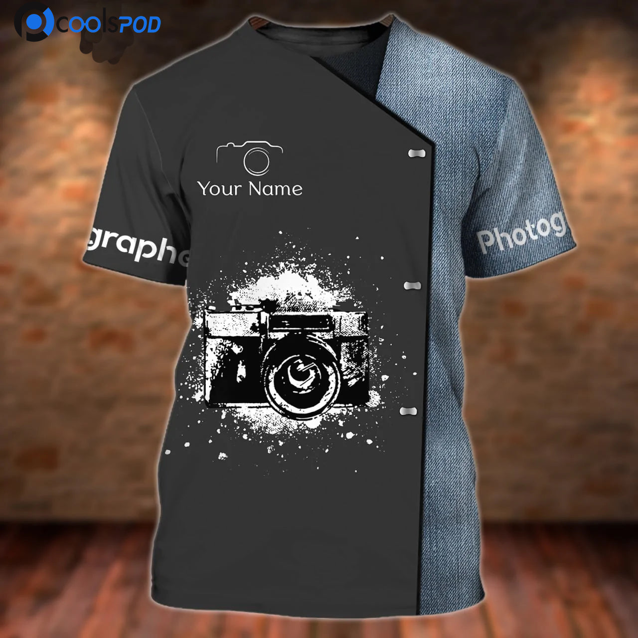 Photographer Shirt Personalized Name 3D Tshirt Gift For Photographer