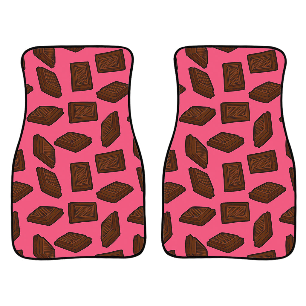 Pieces Of Chocolate Pattern Print Front And Back Car Floor Mats/ Front Car Mat