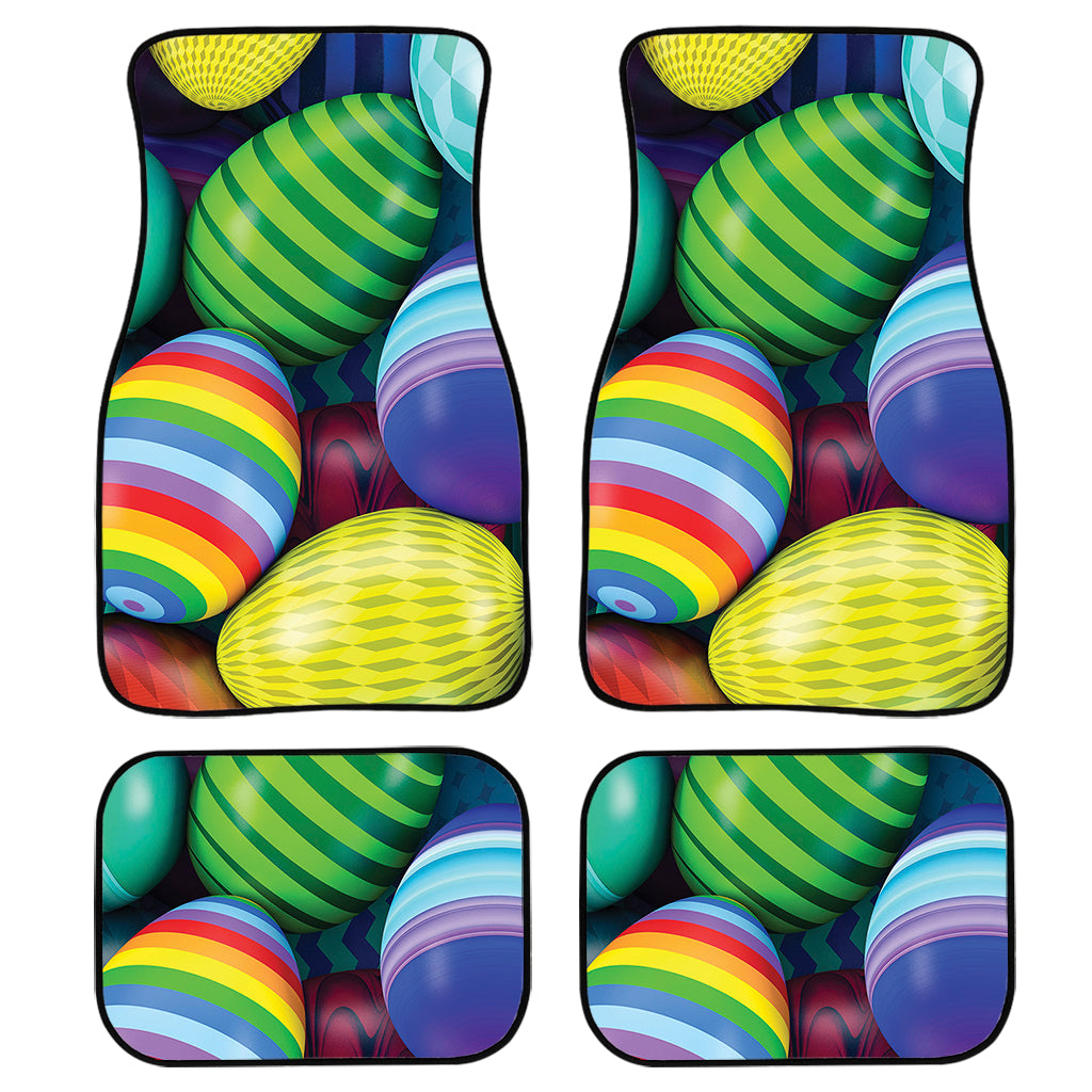 Pile Of Colorful Easter Eggs Print Front And Back Car Floor Mats/ Front Car Mat