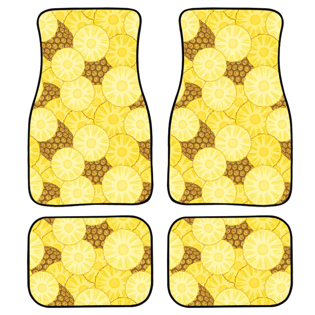 Pineapple Slices Pattern Print Front And Back Car Floor Mats/ Front Car Mat