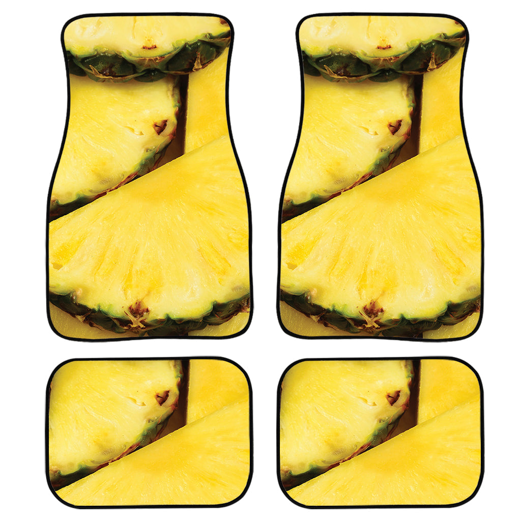 Pineapple Slices Print Front And Back Car Floor Mats/ Front Car Mat