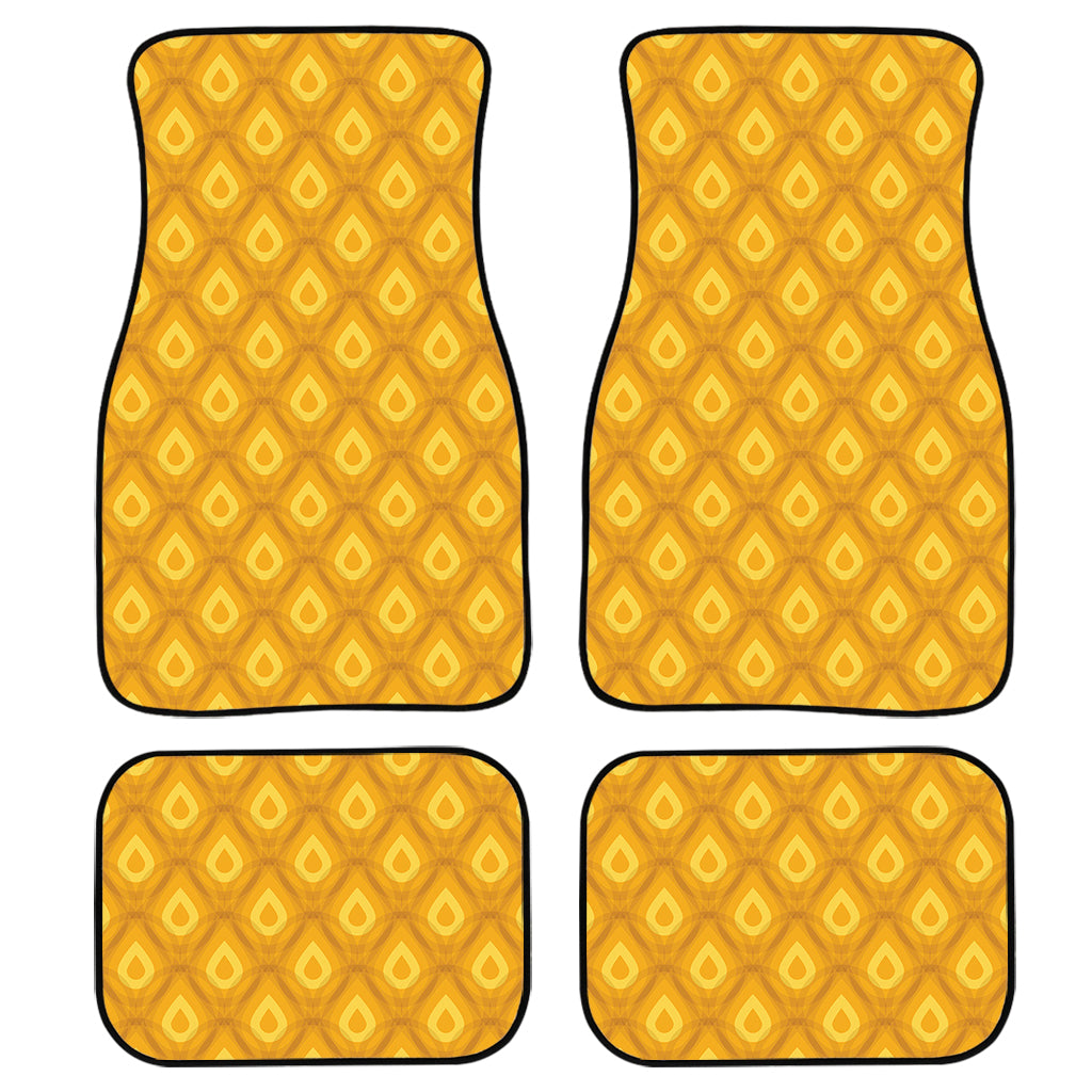 Pineapple Texture Pattern Print Front And Back Car Floor Mats/ Front Car Mat