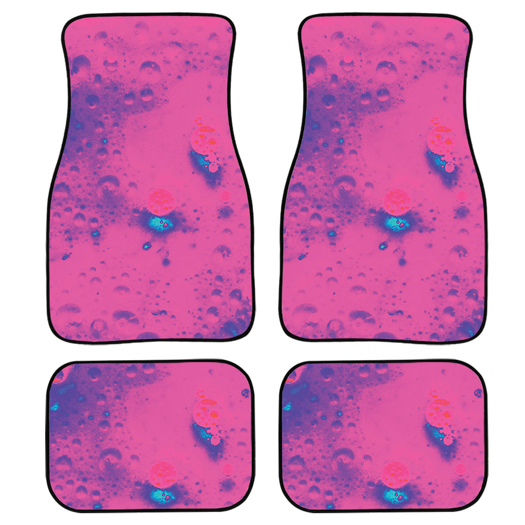 Pink And Blue Acid Melt Print Front And Back Car Floor Mats/ Front Car Mat