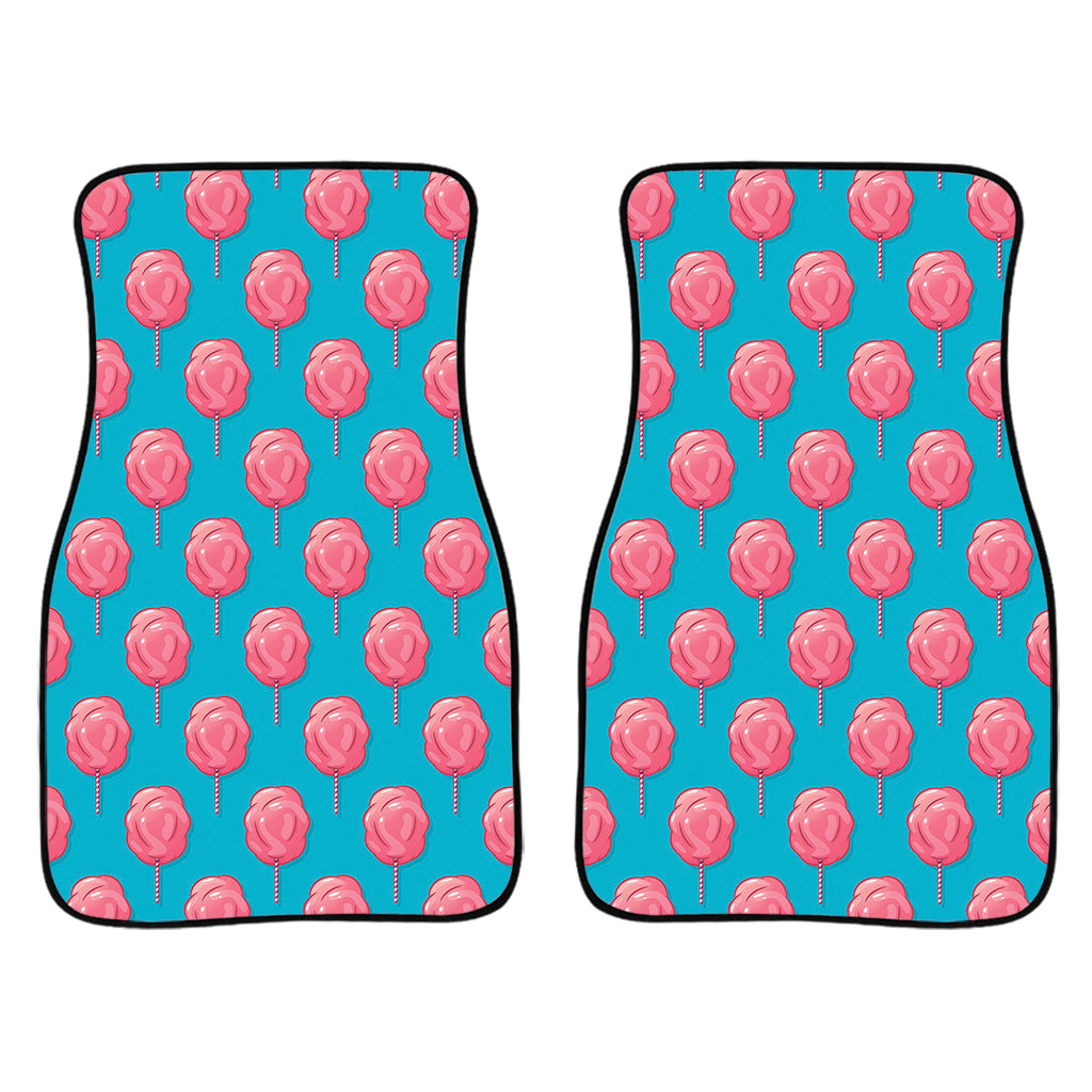 Pink And Blue Cotton Candy Pattern Print Front And Back Car Floor Mats/ Front Car Mat