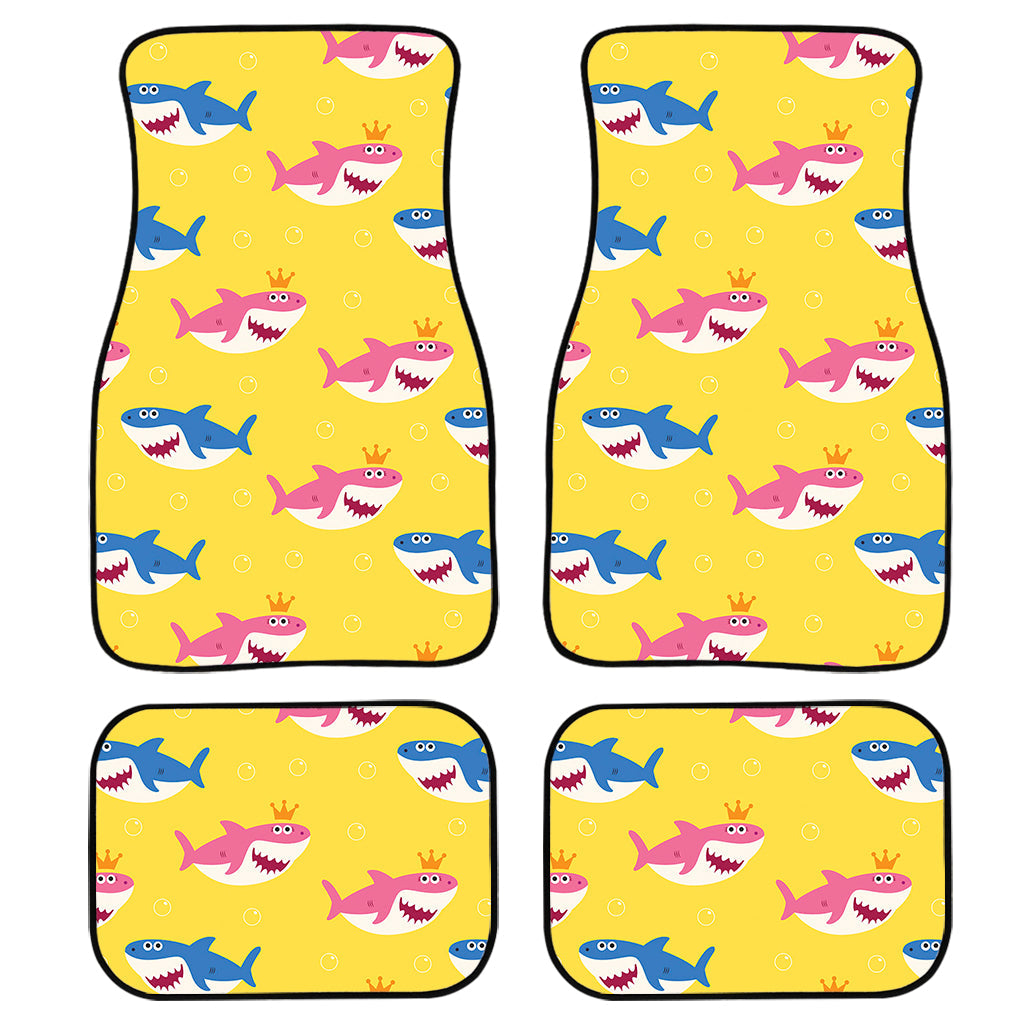 Pink And Blue Shark Pattern Print Front And Back Car Floor Mats/ Front Car Mat