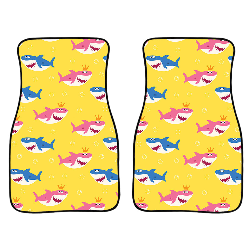 Pink And Blue Shark Pattern Print Front And Back Car Floor Mats/ Front Car Mat