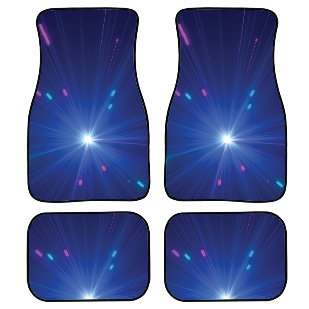 Pink And Teal Lights Speed Print Front And Back Car Floor Mats/ Front Car Mat