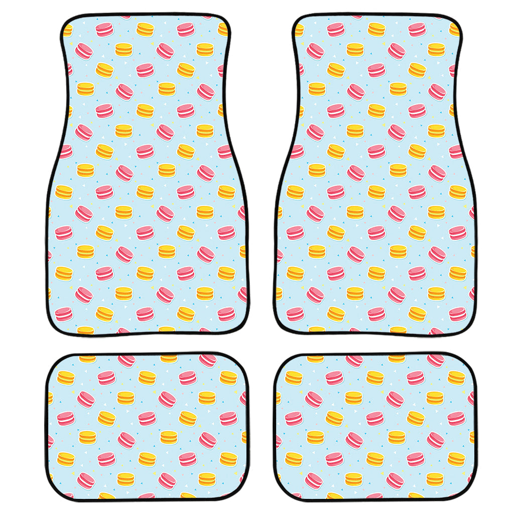 Pink And Yellow Macaron Pattern Print Front And Back Car Floor Mats/ Front Car Mat