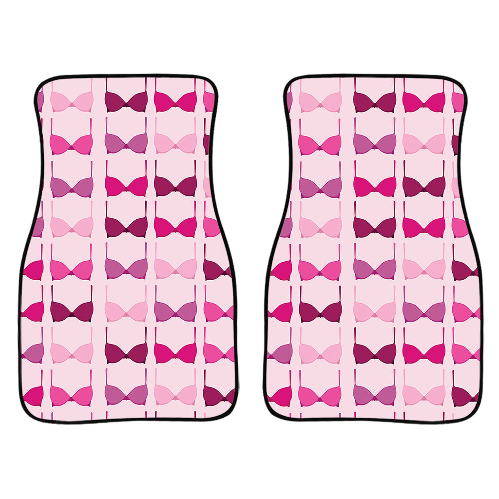 Pink Bra Breast Cancer Pattern Print Front And Back Car Floor Mats/ Front Car Mat