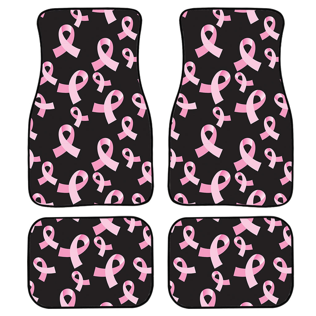 Pink Breast Cancer Ribbon Pattern Print Front And Back Car Floor Mats/ Front Car Mat