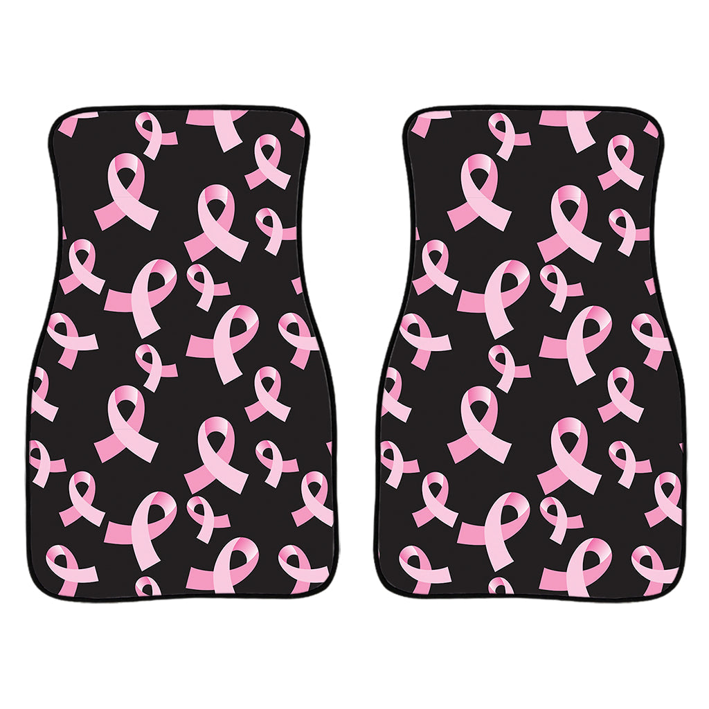 Pink Breast Cancer Ribbon Pattern Print Front And Back Car Floor Mats/ Front Car Mat