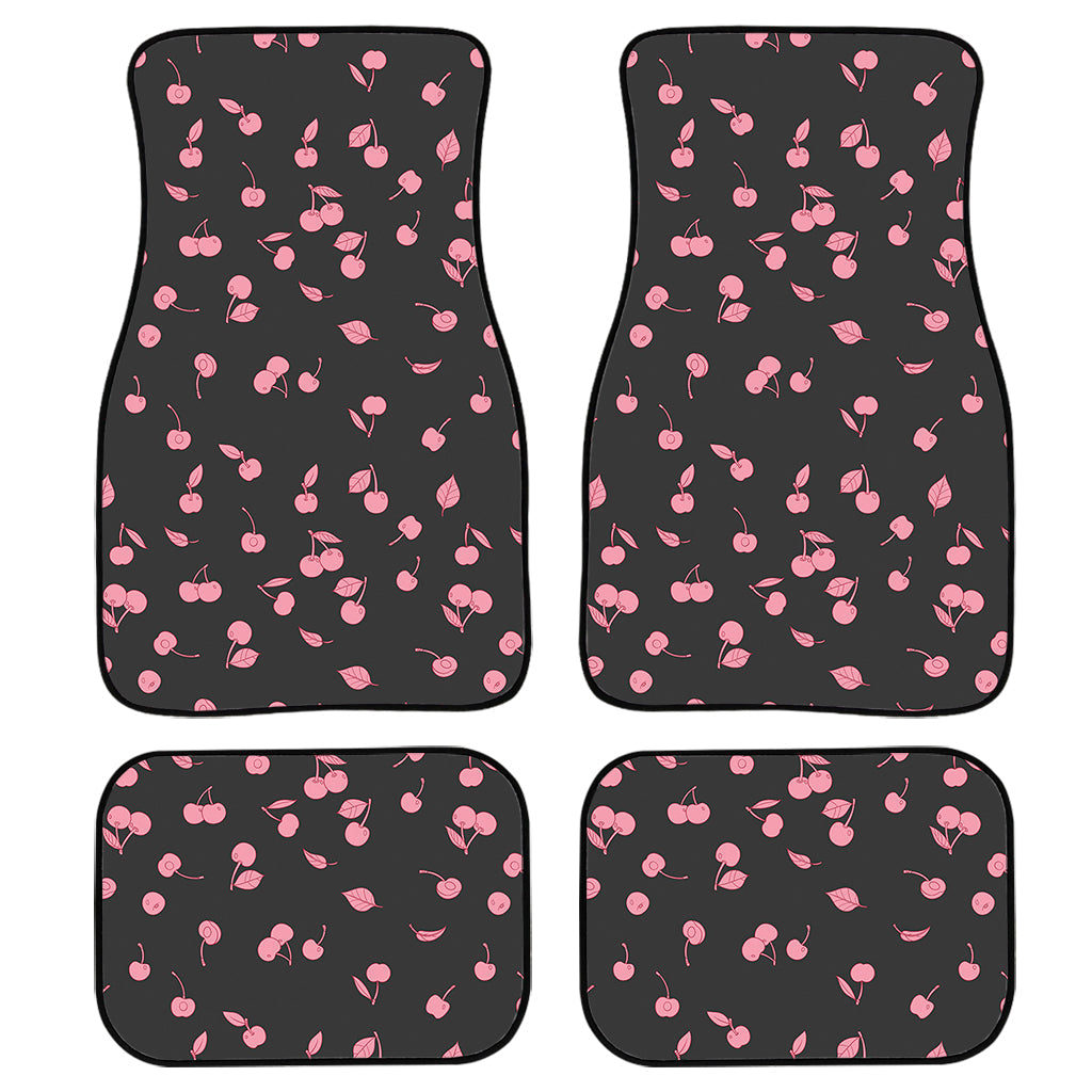 Pink Cherry Pattern Print Front And Back Car Floor Mats/ Front Car Mat