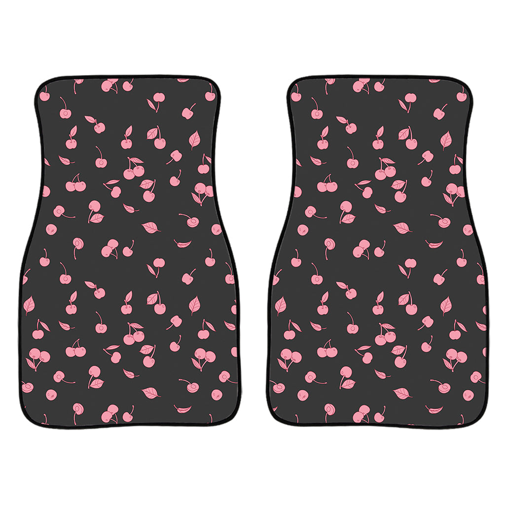 Pink Cherry Pattern Print Front And Back Car Floor Mats/ Front Car Mat