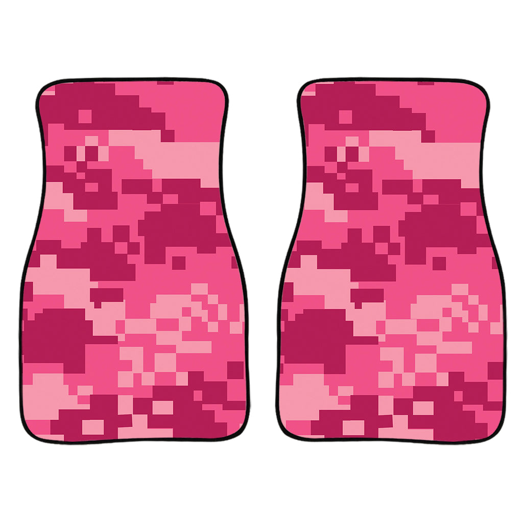Pink Digital Camo Pattern Print Front And Back Car Floor Mats/ Front Car Mat