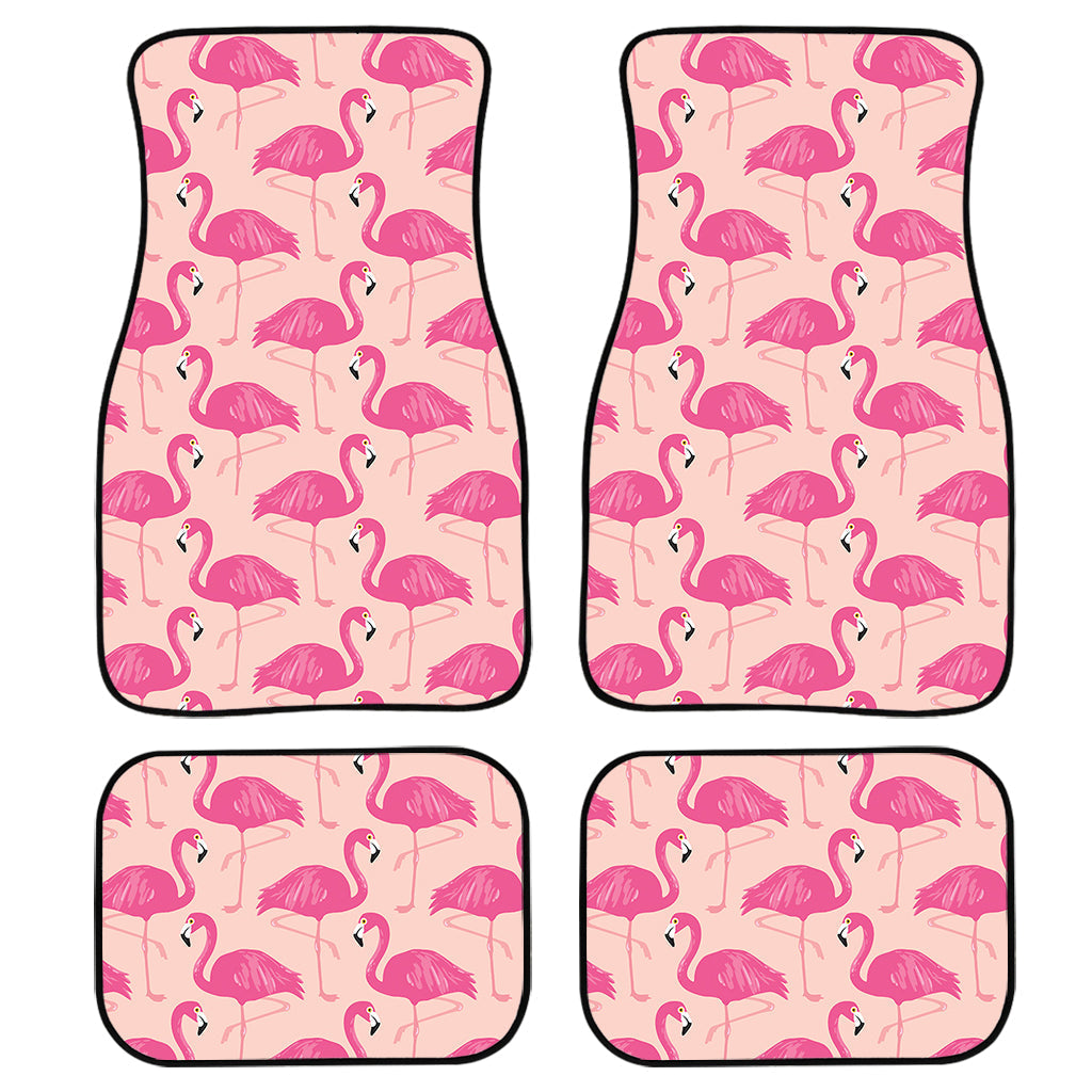 Pink Flamingo Pattern Print Front And Back Car Floor Mats/ Front Car Mat