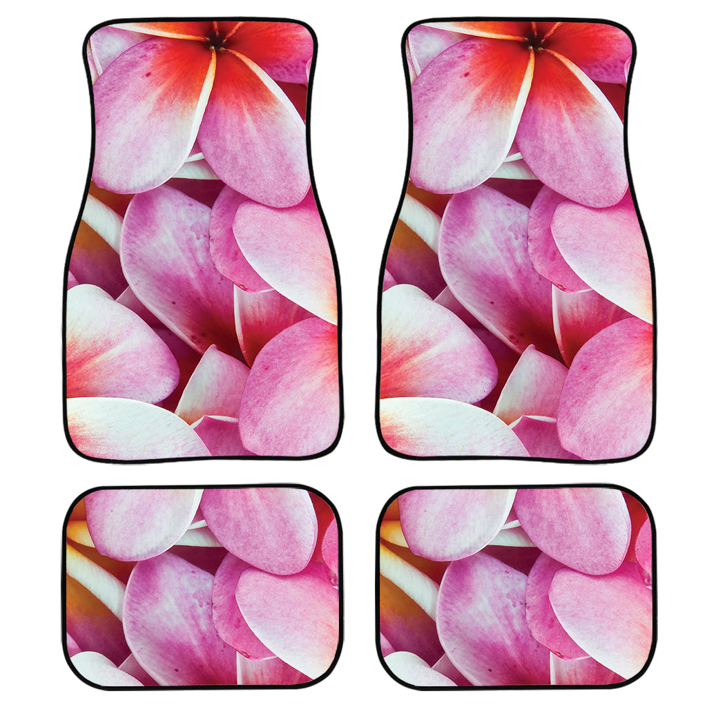 Pink Frangipani Flower Print Front And Back Car Floor Mats/ Front Car Mat