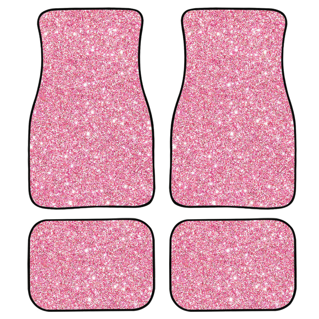 Pink Glitter Texture Print Front And Back Car Floor Mats/ Front Car Mat