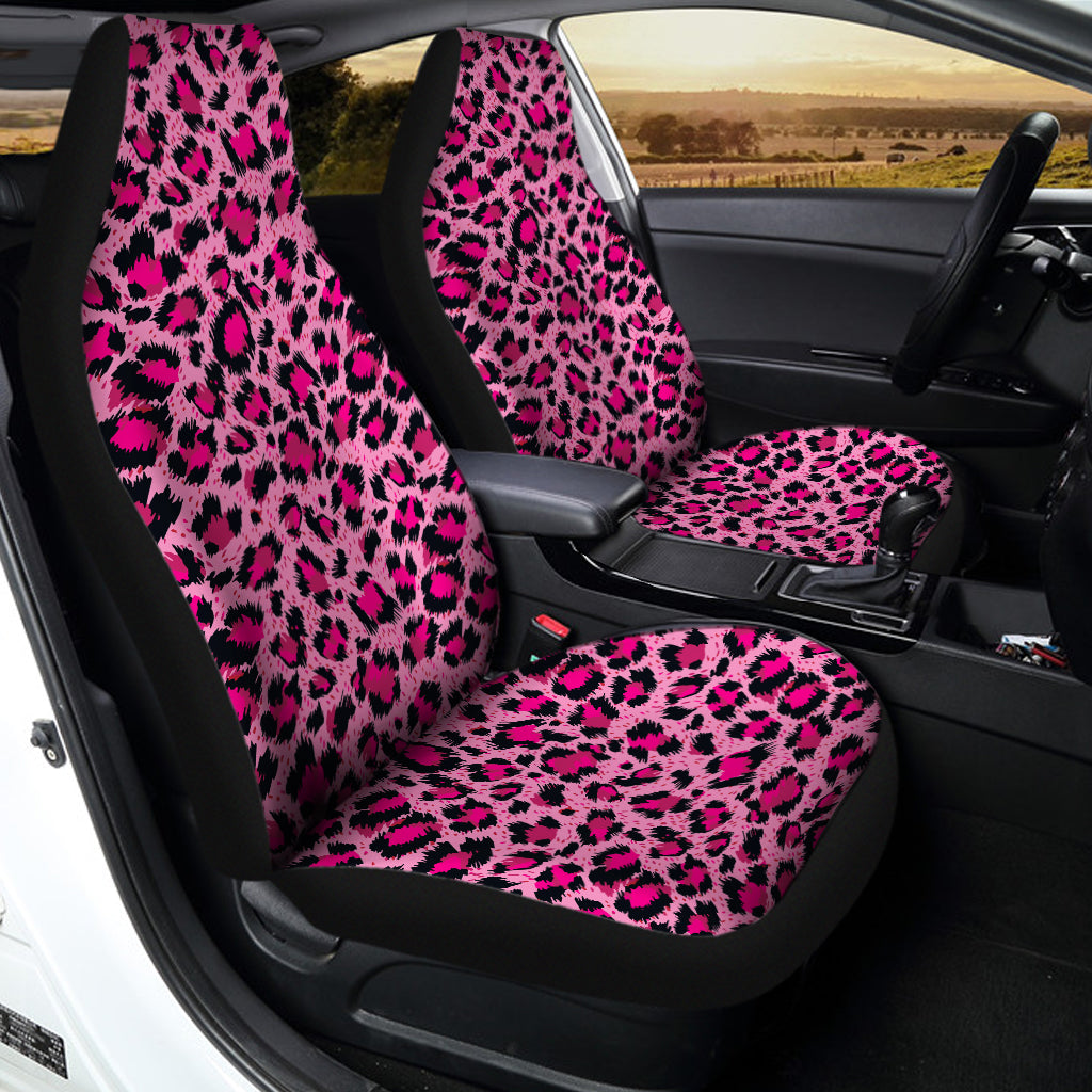 Pink Leopard Print Universal Fit Car Seat Covers