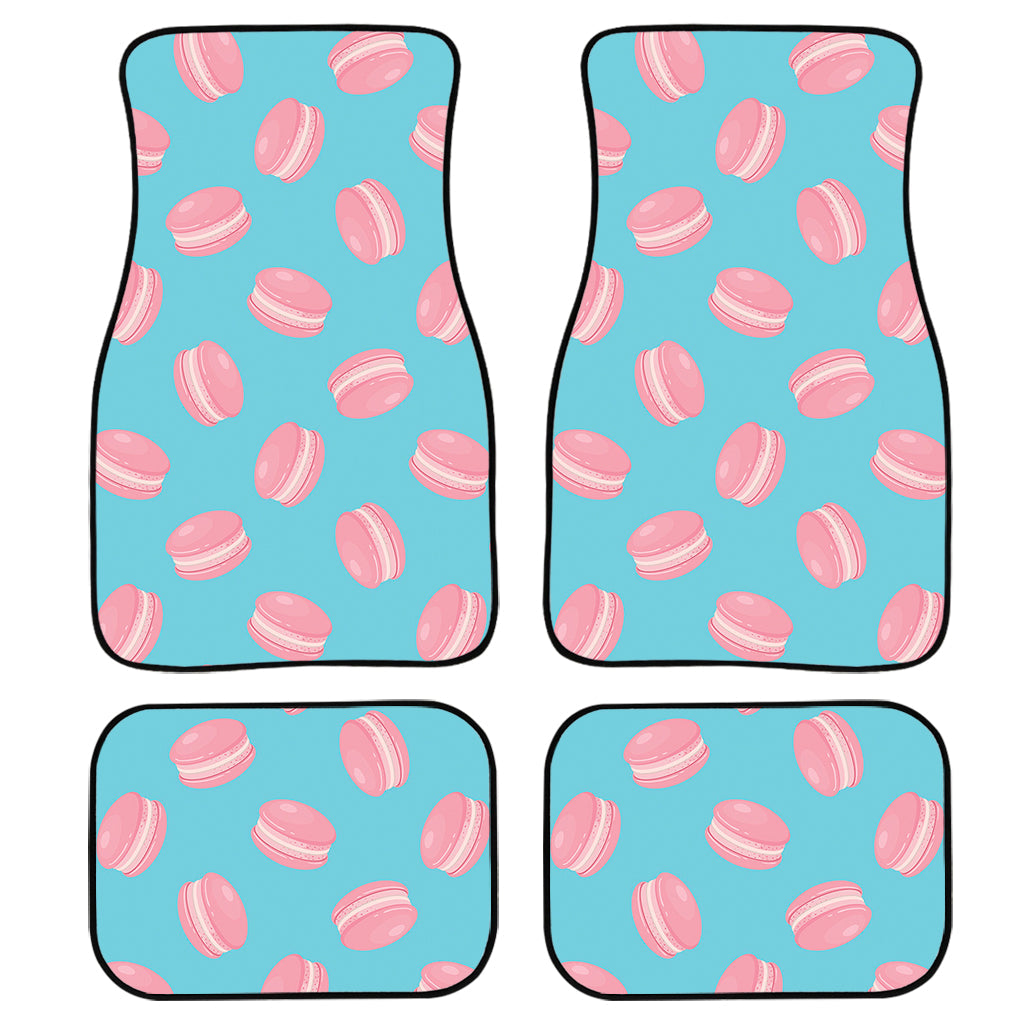 Pink Macaron Pattern Print Front And Back Car Floor Mats/ Front Car Mat