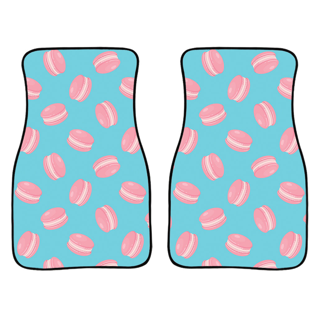 Pink Macaron Pattern Print Front And Back Car Floor Mats/ Front Car Mat