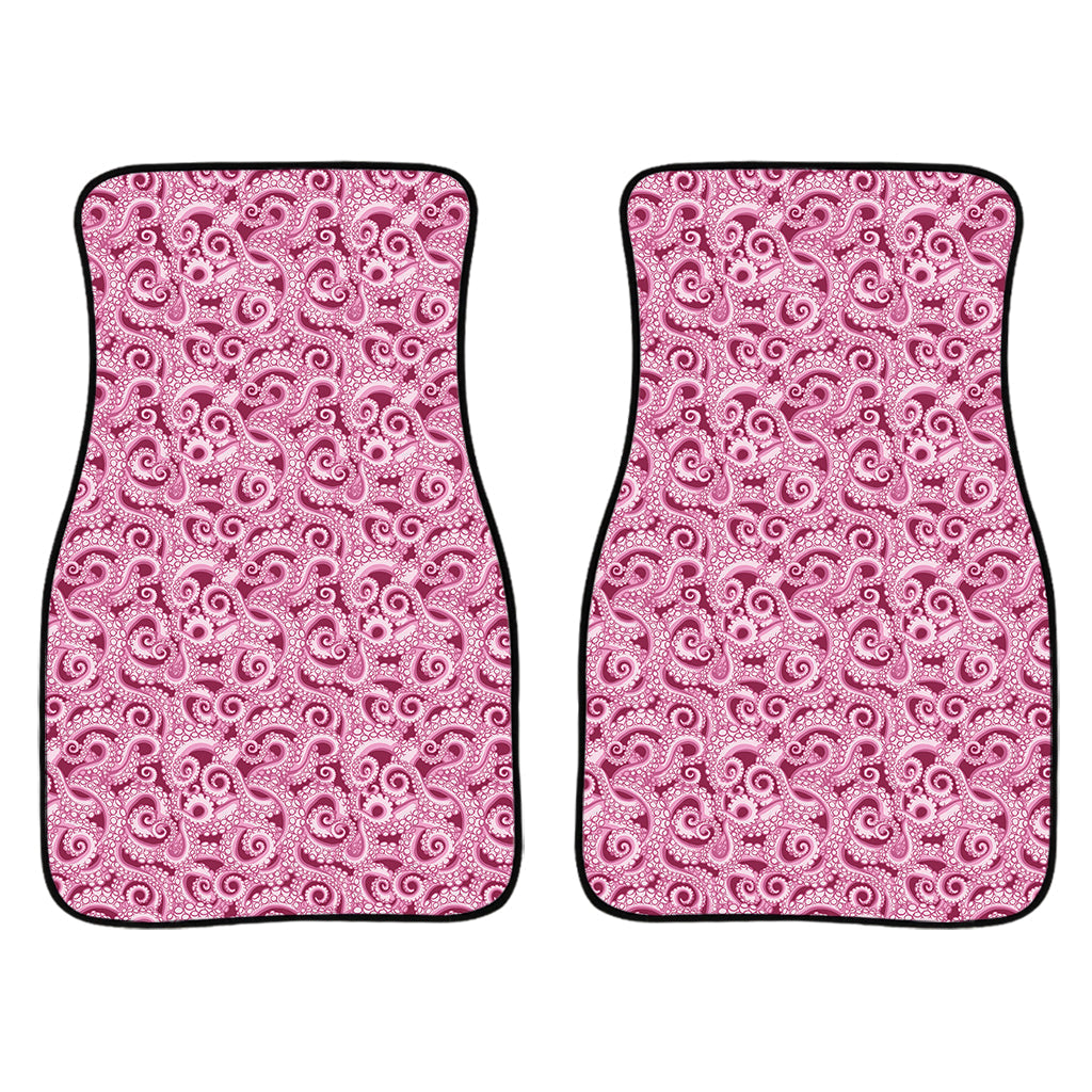 Pink Octopus Tentacles Pattern Print Front And Back Car Floor Mats/ Front Car Mat