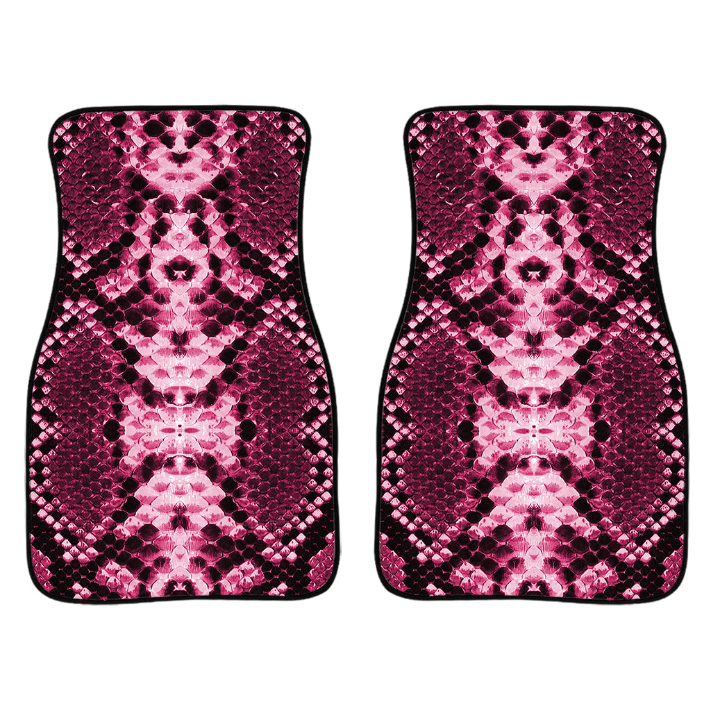 Pink Python Snakeskin Print Front And Back Car Floor Mats/ Front Car Mat