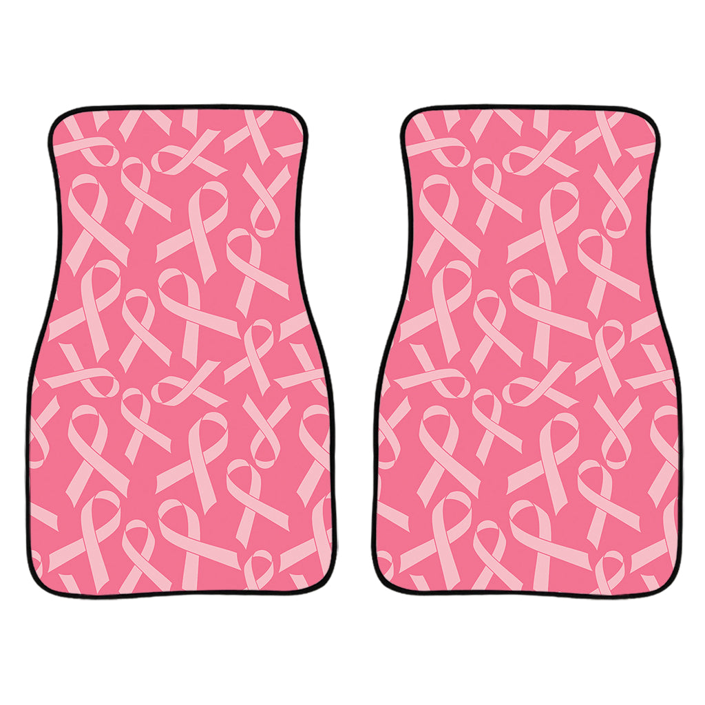 Pink Ribbon Breast Cancer Pattern Print Front And Back Car Floor Mats/ Front Car Mat